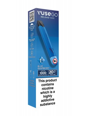 Vuse Go Reload 1000 Blue Raspberry Blue Pen