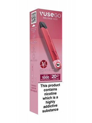 Vuse Go Reload 1000 Strawberry Ice Red Pen