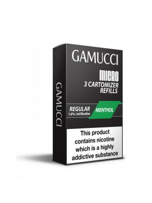 Gamucci Micro Cartomizers Menthol (ALL STRENGTHS)   -   Select Strength Below